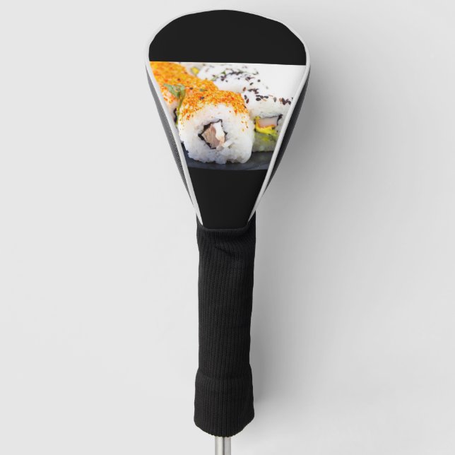 Sushi on a plate golf head cover (Front)