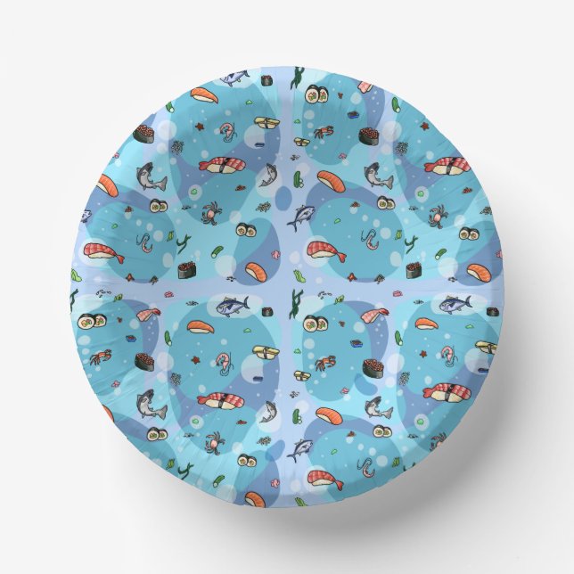 Sushi Party Paper Plate (Front)