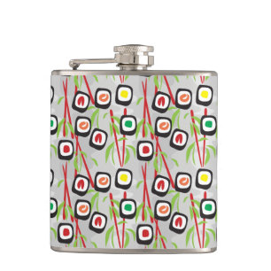 Sushi Pattern Hip Flask