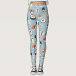Sushi Pattern Leggings<br><div class="desc">Cute sushi,  nigiri and maki roll pattern for lovers of food from Japan.  Yummy!</div>