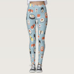 Sushi Pattern Leggings<br><div class="desc">Cute sushi, nigiri and maki roll pattern for lovers of food from Japan. Yummy!</div>