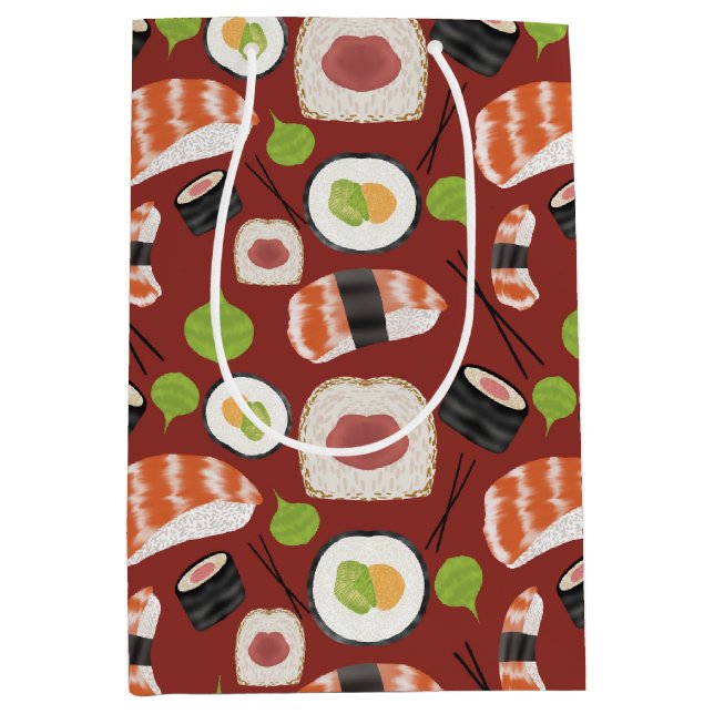 Sushi Pattern Medium Gift Bag (Front)