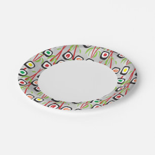 Sushi Pattern Paper Plate