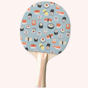 Sushi Pattern Ping Pong Paddle