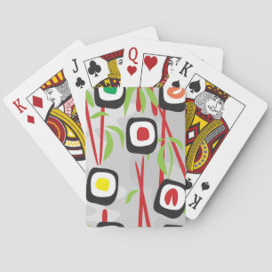 Sushi Pattern Playing Cards