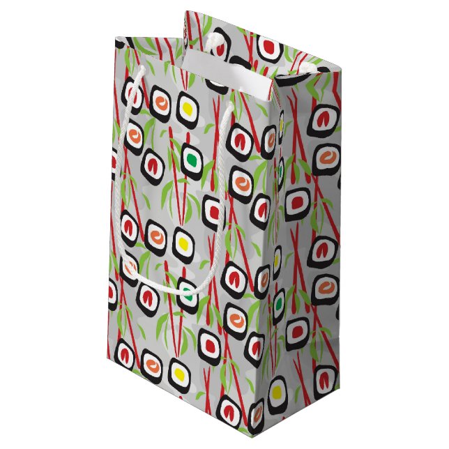 Sushi Pattern Small Gift Bag (Back Angled)