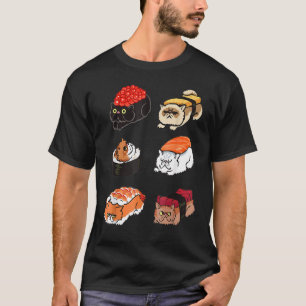 Sushi Persian Cat by Huebucket T-Shirt