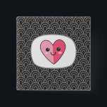 Sushi Pin<br><div class="desc">Cute anime sushi pin with. Don't you just love a good piece of sushi? This cute pin shows off your good taste for Japanese food. Designed for you by Blackberry Boulevard.</div>