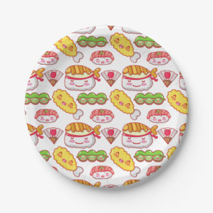 Sushi Pink Party Paper Plate- Special occasions. Plate