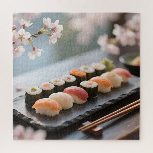 Sushi Platter Cherry Blossom Jigsaw Puzzle