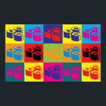 Sushi Pop Art Poster<br><div class="desc">Sushi Pop Art. If Sushi is your hobby,  occupation,  or obsession,  show it with great Sushi t-shirts,  mugs,  stickers,  and more.  They're also great gifts for other Sushi fans!</div>