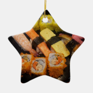 Sushi Raw Food Japanese Meal Delicious Serving Ceramic Tree Decoration