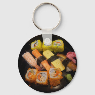 Sushi Raw Food Japanese Meal Delicious Serving Key Ring