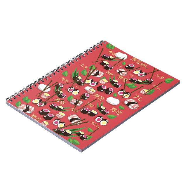 Sushi Red Notebook (Left Side)