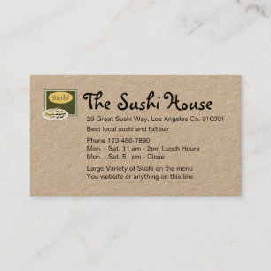 Sushi Restaurant Business Card