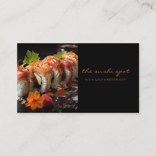 Sushi Restaurant Sushi Chef Business Card (Front)