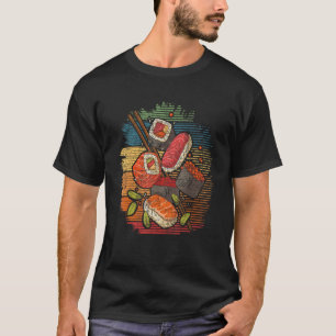 Sushi Retro Art - Japan Japanese Food Lover Cuisin T-Shirt