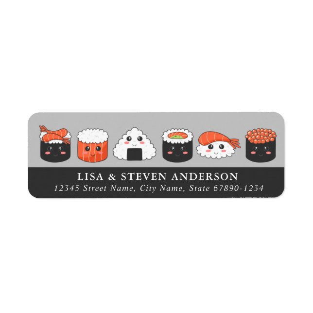 Sushi Return Address Labels (Front)