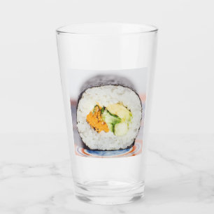 Sushi roll Fish and rice Glass