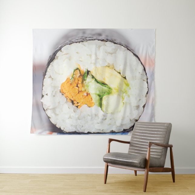 Sushi roll Fish and rice Tapestry (In Situ (Horizontal))