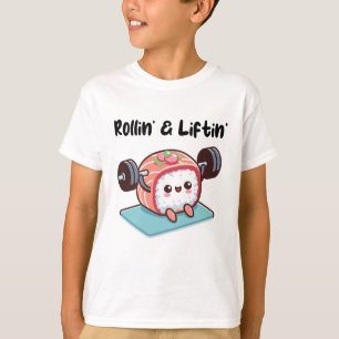 Sushi Roll Lifting Weights T-Shirt