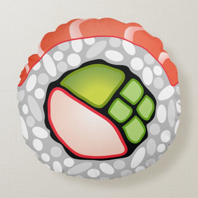 Sushi Roll Round Cushion (Front)