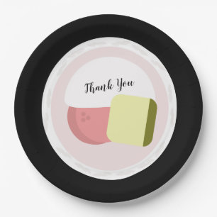 Sushi Roll Salmon Birthday Restaurant    Paper Plate