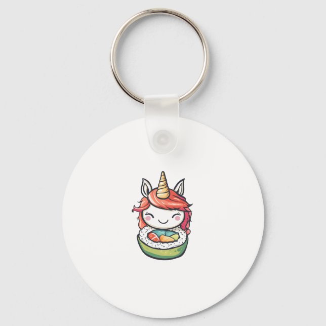 Sushi Roll Unicorn (1) Key Ring (Front)