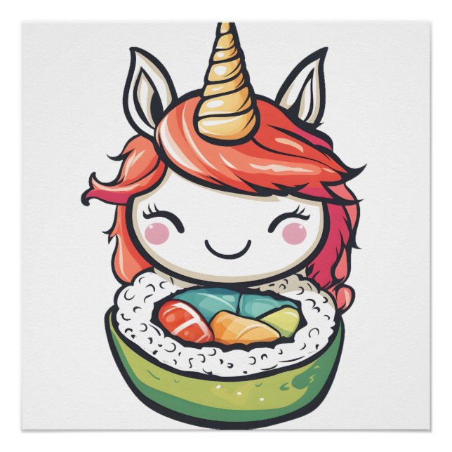 Sushi Roll Unicorn (1) Poster (Front)