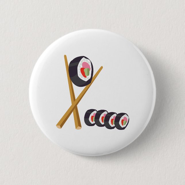 Sushi Rolls 6 Cm Round Badge (Front)