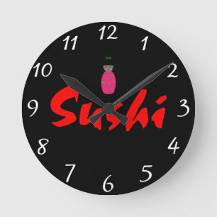 Sushi Round Clock