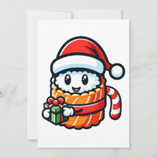 Sushi Santa - Festive Roll with Gift Holiday Card