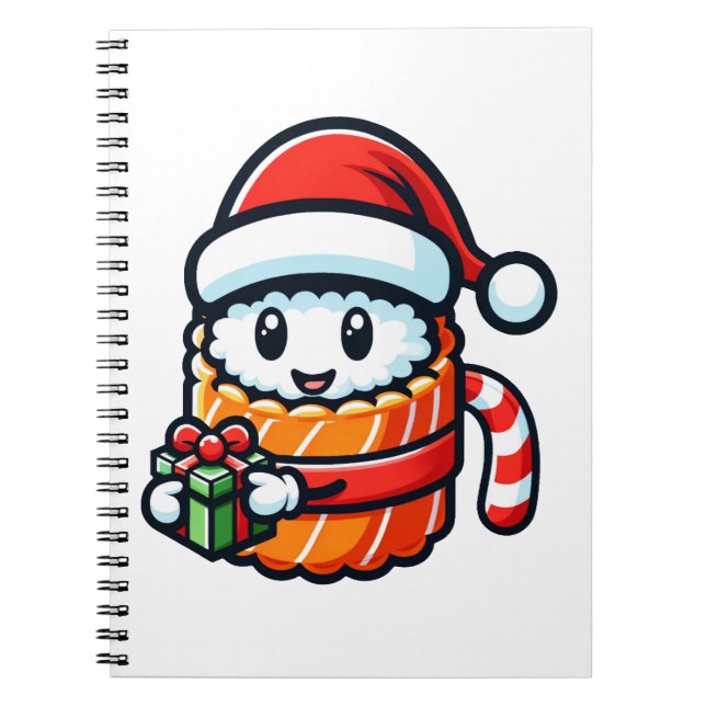 Sushi Santa - Festive Roll with Gift Notebook (Front)