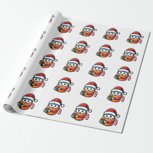 Sushi Santa - Festive Roll with Gift Wrapping Paper