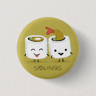 Sushi Siblings 3 Cm Round Badge