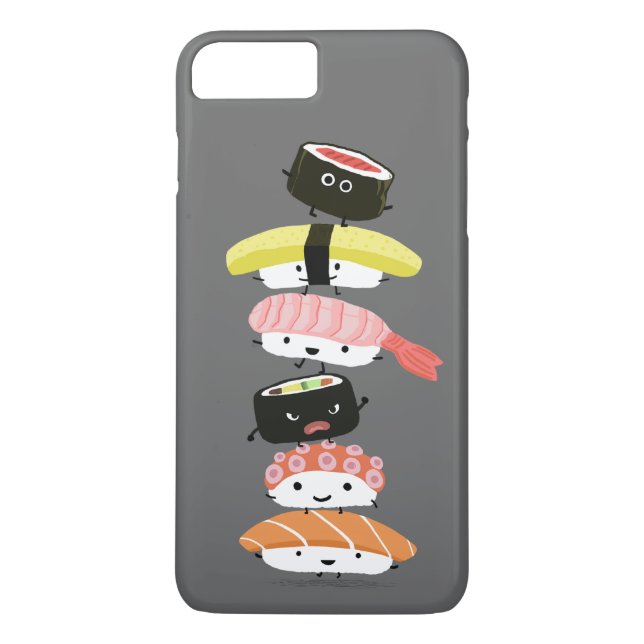 Sushi Stack - A Kawaii Tower of Sushi Characters Case-Mate iPhone Case (Back)