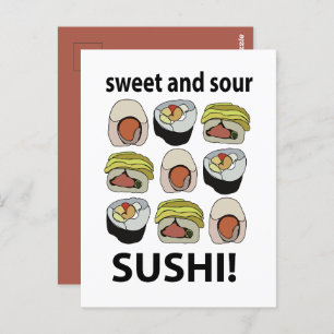 Sushi Sweet and Sour Sushi Postcard