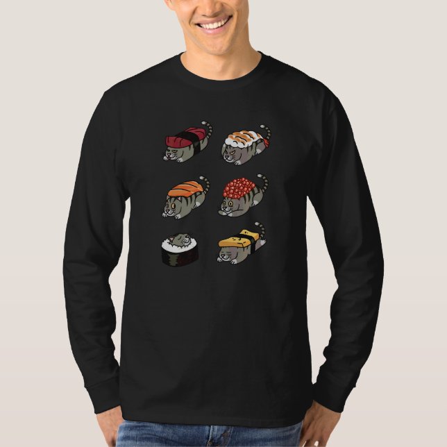 Sushi Tabby Cat Pet   T-Shirt (Front)