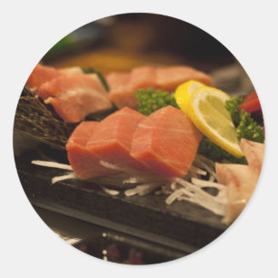 Sushi Time Tuna Tuna Party Fish Food Classic Round Sticker