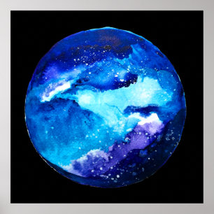 Sushi Time watercolor wasabi Poster