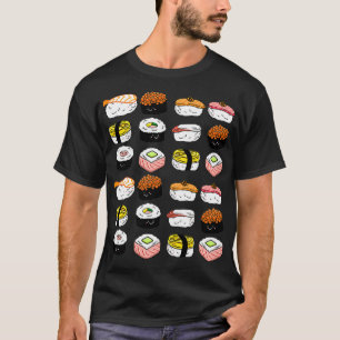 Sushi Various Pattern Japanese Food Dish Food Love T-Shirt