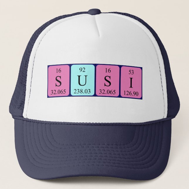 Susi periodic table name hat (Front)