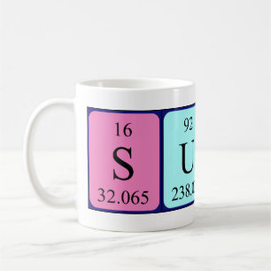Susi periodic table name mug