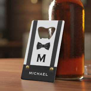 Suspenders & Bowtie Name Monogram