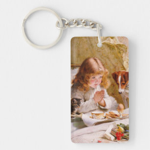 Suspense by Charles Burton Barber Key Ring