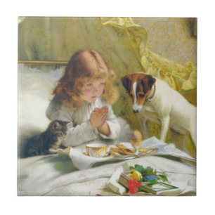 Suspense by Charles Burton Barber Tile