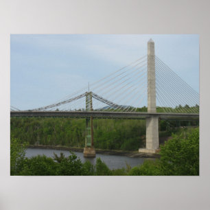 Suspension Bridge Maine Poster