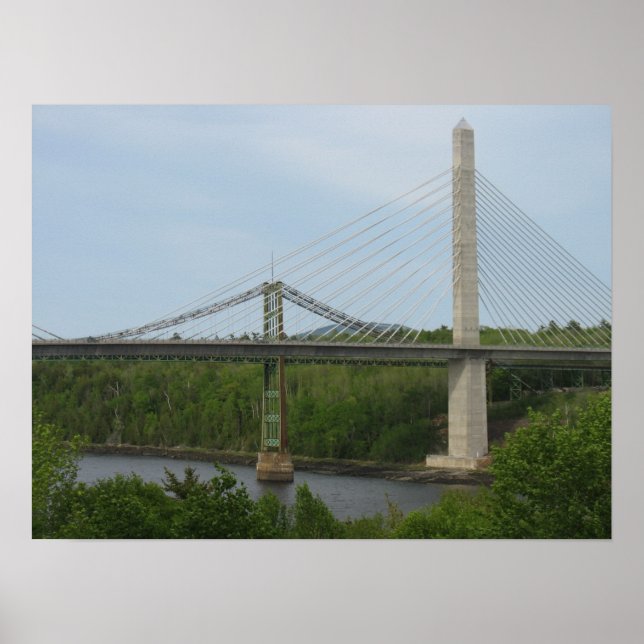 Suspension Bridge Maine Poster (Front)