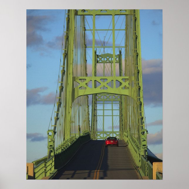 Suspension bridge onto Little Deer Isle Poster (Front)