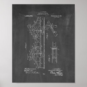 Suspension Lift-bridge Patent - Chalkboard Poster